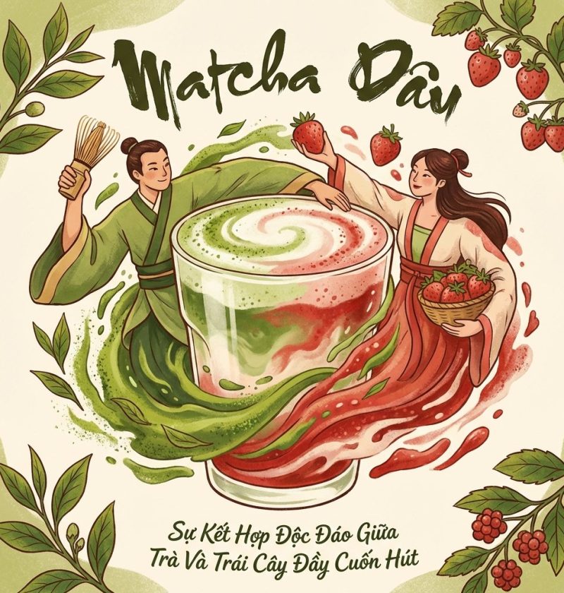 matcha-dau-su-ket-hop-doc-dao-giua-tra-va-trai-cay